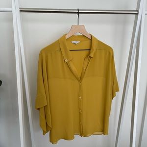 Naked Zebra crop button up